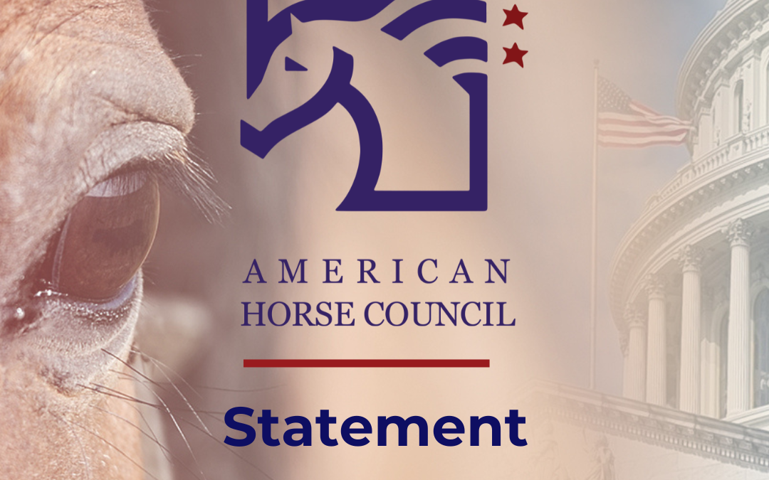 American Horse Council formally requests USDA delay new HPA Regulations