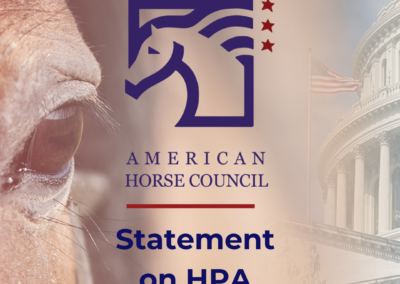 American Horse Council formally requests USDA delay new HPA Regulations