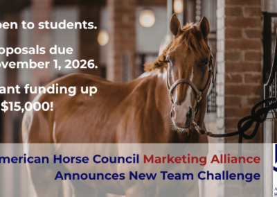 American Horse Council Marketing Alliance Announces  New Team Challenge