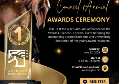 American Horse Council announces 2026 Award Recipients